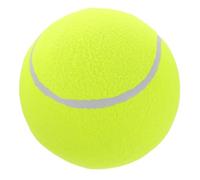 POPETPOP Balle de Tennis Géante Gonflable 24 CM Jaune Clair pour Chien - d'exercice et d'Entraînement Résistant en Caoutchouc Balle de Jeu Sécurisée pour Activités en Extérieur et Jardin