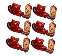 POPETPOP Ballons Western Chapeau Cowboy et Aluminium Décoration Résistante et Réaliste pour Fête Thème Cowgirl et pour Anniversaire Intérieur et Extérieur