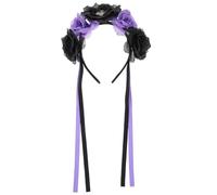 POPETPOP Bandeau Accessoire de Costume Léger en Tissu D'halloween Crâne et Roses Pourpre Couleur Aléatoire pour Garçon et Filles pour Fête Costumée et Spectacle sur Scène