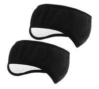 POPETPOP Bandeau Anti Bruit pour Dormir en Coton Noir, Cache-oreilles Insonorisés Confortables et Polyvalents pour Espaces Partagés et Voyages, Lot de 2 Pièces