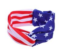 POPETPOP Bandeau aux Étoiles et Rayures Usa Plis en Tissu Élastique Léger Drapeau Américain Design Élégant pour Événements Patriotiques et Usage Quotidien