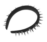 POPETPOP Bandeau Clouté Antidérapant Noir Taille Unique pour Femmes Adolescentes Style Punk Festival Cosplay Mode