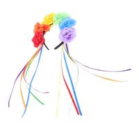 POPETPOP Bandeau Fleuri du Mois des Fiertés Arc-en-ciel Taille Unique Décoratif pour Femmes et Filles Fête Pride