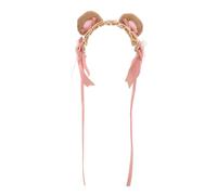 POPETPOP Bandeau Large Oreilles Ours en Peluche pour Cosplay et Conventions, Confortable et Résistant, Style Lolita Unique Dentelle Douce et Adorable
