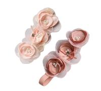 POPETPOP Bandeau pour Bébé Fille 2pcs Fleur Délicate en Tissu, Accessoires pour Cheveux Non Déformables et Non Décolorants, pour Noël et Performance Scénique Couleur Aléatoire