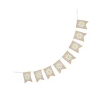 POPETPOP Bannière de Décorations Printanières en Lin pour Fête et Salle de anderole Réutilisable à Fanions Colorés au Thème du Printemps