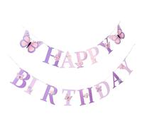 POPETPOP Bannière en Papier à Motif pour Anniversaire Joyeux Anniversaire Décoration Suspendue Printanière pour Fête en Extérieur Polyvalente et Unique