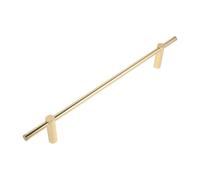 POPETPOP Barre de Protection Décorative en Alliage d'Aluminium 40 CM Finition Dorée pour Étagères Flottantes Casier à Vin et Bibliothèque - Rail Métallique Sécurisant pour Conservation