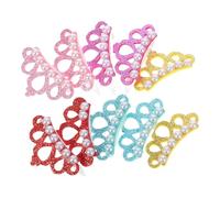 POPETPOP Barrettes en Polyester Lot de 10 de Couronne Perles pour Chien Accessoires Confortables pour Parades et Usage Quotidien