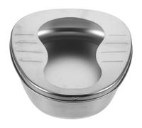 POPETPOP Bassin de Lit en Acier Inoxydable 1 Pièce pour Femmes et Hommes Alités Grosse Capacité sans Couvercle Urinal Portable Hygiénique Adapté aux Soins à Domicile et Déplacements