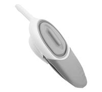 POPETPOP Bassin de Lit pour Personnes Âgées et Patients Alités en Plastique Robuste Blanc et Gris Récipient à Urine Couvercle Pratique pour Hospitalisation et Soins à Domicile