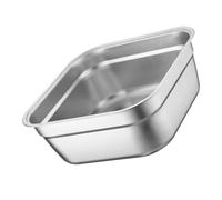 POPETPOP Bassine Inox Carrée Acier Inoxydable Robuste pour Lavage Légumes Fruits Cuisine Multifonctionnelle Empilable