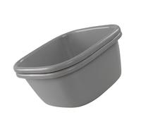 POPETPOP Bassine Plastique Épaisse Grosse Taille Gris, Bac Multifonction pour Lavage Visage, Bain de Pieds et Linge, Fond Antidérapant, Usage Domestique et Salle de Bain, Lot 2 Pièces