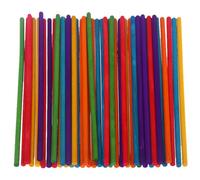 POPETPOP Bâtons de rythme - 50 pièces colorées de 20,3 cm - Bâtons de rythme en bois classiques - Clés Instrument de percussion musicale - Centre de table - Cloches musicales