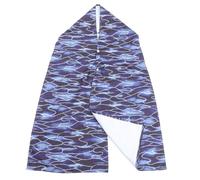 POPETPOP Bavoir Bandana pour Personnes Âgées en Polyester Bleu, Confortable à Porter et Résistant, Protège les Vêtements des Taches, pour Manger la Maison Restaurant