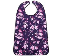 POPETPOP Bavoir Imperméable Grand Format pour Adultes et Personnes Âgées, en Polyester Facile à Nettoyer, Design Imprimé Élégant, Ajustable et Facile à Mettre pour Repas