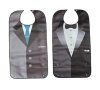 POPETPOP Bavoirs Imperméables pour Adultes Lot de Bavoirs à Motifs Protection Vêtements Repas pour Personnes Âgées Homme et Femme