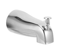 POPETPOP Bec de Baignoire Mural Argenté en Alliage de Zinc avec Inverseur Précis G1/2 pour Rénovation de Salle de Bain et Nouvelle Construction