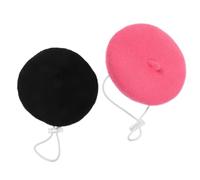 POPETPOP Béret en Laine Doux pour Petits Chiens et Chiots, sans Couture, Style Français, Pack de 2 Pièces pour Festivals et Publications Sociales