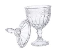 POPETPOP Bocal à Bonbons en Verre 25 Cm Couvercle Contenant Alimentaire Pot de Rangement pour Fêtes et Réceptions