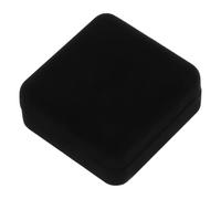 POPETPOP Boîte à Bijoux pour Médailles et Bagues Coffret de Rangement en Velours Noir Intérieur Plat Boîte à Présentoir Multifonction pour Badges pour Collection et Voyage