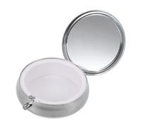 POPETPOP Boîte à Bijoux Religieuse Métal pour Chapelet Boîte Cadeau Ronde pour Rangement de Perles de Prière Étui Souvenir pour Cérémonies Catholiques Communion et