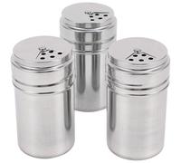 POPETPOP Boîte à Condiments Multifonction en Acier Inoxydable Argenté 3 Pièces Porte-cure-dents Portable pour Barbecue en Plein Air et Cuisson Four