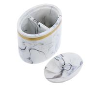 POPETPOP Boîte à Cotons-tiges en Résine avec Couvercle 200ml, Support Cosmétique Pratique pour Cotons-tiges et Disques de Coton, Rangement pour Salle de Bain