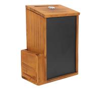 POPETPOP Boîte à Dons Murale en Bois Massif Boîte à Suggestions Verrouillable avec Fente Suspendue pour Église et Bureau Tableau Mémo Personnalisable Protection Intempéries