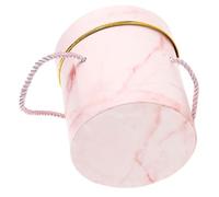 POPETPOP Boîte à Fleurs Ronde en Carton Rose pour Emballage Floral Élégant, Fonction de Rangement, pour Présents et Décorations en Bureau ou Pendaison de Crémaillère