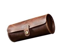 POPETPOP Boîte à Montre en Cuir Marron Élégante et Vintage, Protège et Expose Vos Montres, pour Voyage et Rangement Raffiné