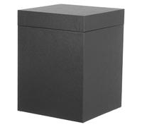 POPETPOP Boîte à Musique Cristal avec Couvercle Gris Coffret Présent 155X155X205 MM en Carton Rigide Renforcé Boîte à Bijoux et Emballage pour Fleurs Éternelles Anniversaire et Mariage