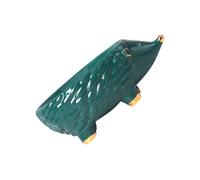 POPETPOP Boîte à Savonnette Rangement Pratique de Hérisson Vert en Céramique Porte-savonnette Décoratif Unique pour Salle de Bain pour Savonnette et Décoration de Table
