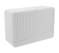 POPETPOP Boîte à Savonnette sans Perçage en Plastique Blanc avec Couvercle Murale Design Créatif et Drainage Espace Gain de Place, pour Salle de Bain