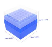 POPETPOP Boîte à Tubes à Essai Plastique pour Congélation 2 Pièces 36 Emplacements pour Tubes 10/15 Ml Boîte de Rangement Numérotée Support Échantillonnage Usage Laboratoire