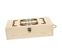 POPETPOP Boîte à Vin avec Poignée Coffret Élégant pour Bouteilles de Vin Rangement Pratique à Accessoire de Fête de Stockage Multifonctionnelle