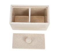 POPETPOP Boîte Coton Démaquillant Compartiments avec Couvercle Organisateur Cosmétique De Bureau Rangement Petite Boite pour Cotons Et Accessoires De Maquillage