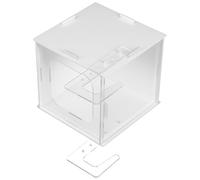 POPETPOP Boîte D’élevage Aquarium en Acrylique 15x15x15 Cm Blanche, Boîte D’isolement pour Poissons et Alevins, Incubateur Écloserie Débit D’Eau Régulé pour Reproduction et Acclimatation