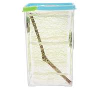 POPETPOP Boîte D’Élevage Transparente pour Reptiles et Phasmes, Terrarium Professionnel Ventilé, Taille Moyenne, Matériau Solide, Habitat pour Mantes Religieuses et Insectes, Accessoires