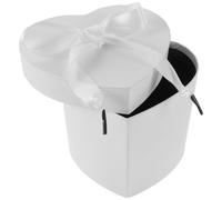 POPETPOP Boîte D’Emballage pour Fleurs de Cœur Blanche Petite Taille Coffret Présent Saint-Valentin Boîte de Rangement Romantique pour Festival et Décoration 1 Pièce