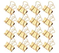 POPETPOP Boîte de 16 Pinces Papier Métalliques Multifonctions en Métal Or 19mm pour Organisation de Documents Bureau Enseignants Étudiants
