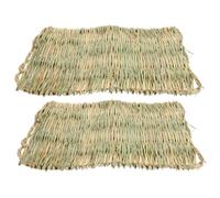 POPETPOP Boîte De 2 Pièces natte de Paille Nourriture au Poulet Cage Petit poulailler Tunnel de Poulet mangeoire Tapis de Nidification pour Poulet Tapis d'oeufs de Poule Tapis de Poule
