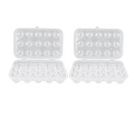 POPETPOP Boîte de Conservation des Œufs pour Réfrigérateur 2 Pièces en Plastique avec Couvercle et 15 Compartiments pour Rangement Frais et Protection des Œufs