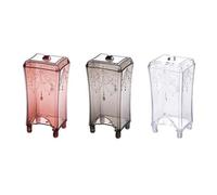 POPETPOP Boîte de Rangement Carrée Surface Lisse et Facile à Nettoyer en Plastique pour Disques de Coton Salle de Bain Chambre