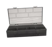 POPETPOP Boîte de Rangement Coiffure Double Face Organisateur Accessoires de Salon Boîte Compacte pour Outils de Coiffure Rangement Ciseaux Peignes et Accessoires Finition Mate Noire