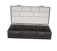 POPETPOP Boîte de Rangement Coiffure Double Face pour Accessoires et Outils Organiseur Cosmétique Compact pour Ciseaux Peignes Élastiques Finition Mate Résistante Usage Professionnel et