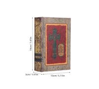 POPETPOP Boîte de Rangement de Faux Livre Vintage Petite Taille Coffret à Bijoux Secret en Bois Décoratif Rétro Compartiment Caché Organiseur Élégant pour Bijoux et Souvenirs Cachette