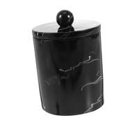 POPETPOP Boîte de Rangement Effet Marbre avec Couvercle Organisateur Compact pour Cotons et Cure-Dents Design Élégant et Robuste pour Salle de Bain et Chambre