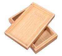 POPETPOP Boîte de Rangement en Bois Naturel 15X9X4 CM Couvercle Petite Boîte Multifonction pour Thé Bijoux et Souvenirs Coffret à Bijoux Rustique pour Organisation et DIY