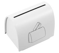 POPETPOP Boîte de Rangement en Étain Blanc pour Lames de Rasoir, Grosse Capacité, Organise Les Outils de Rasage, pour Salon de Coiffure et Usage Personnel